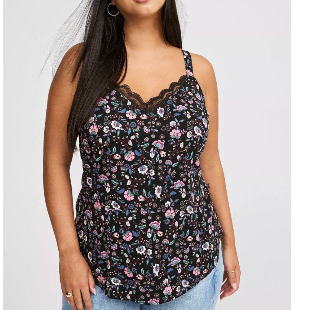 Torrid Ava Challis Lace Trim Cami